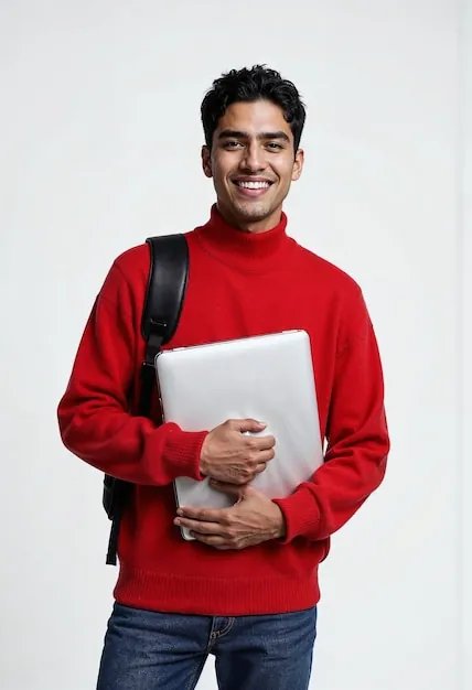 Student with laptop
